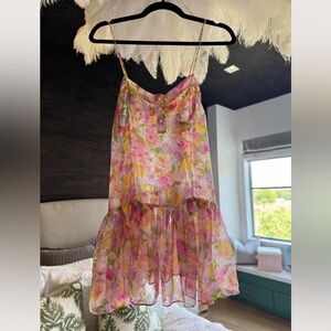 Vintage 90s Victoria Secret Sheer Floral Lingerie Dress